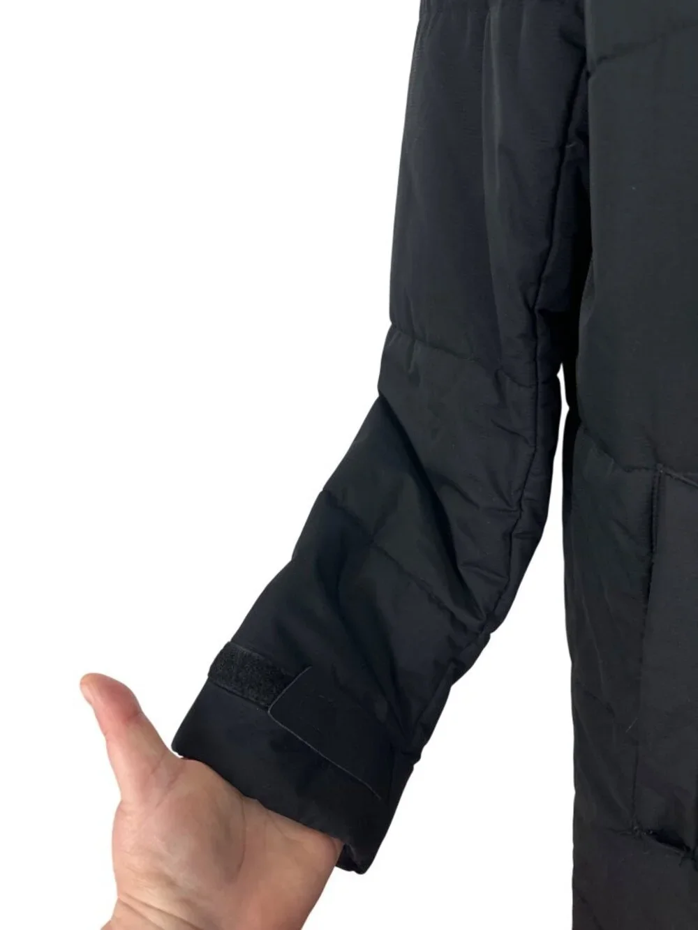 Michael Kors Black Hooded Zip & Snap Closure Adjustable Cuffs Puffer Coat Size S